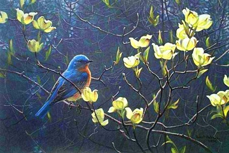 Birds & Blooms Wallpaper