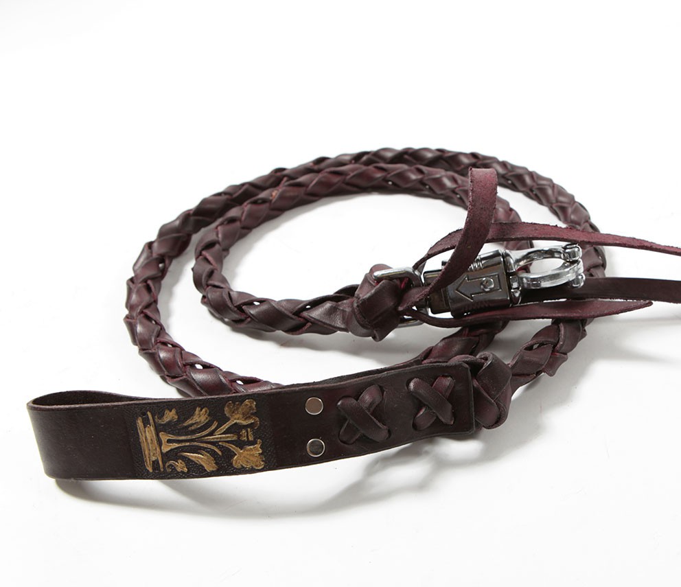 Braided Leather Dog Collars And Leashes